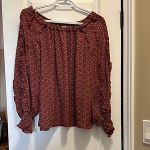 Women's Red Floral Top